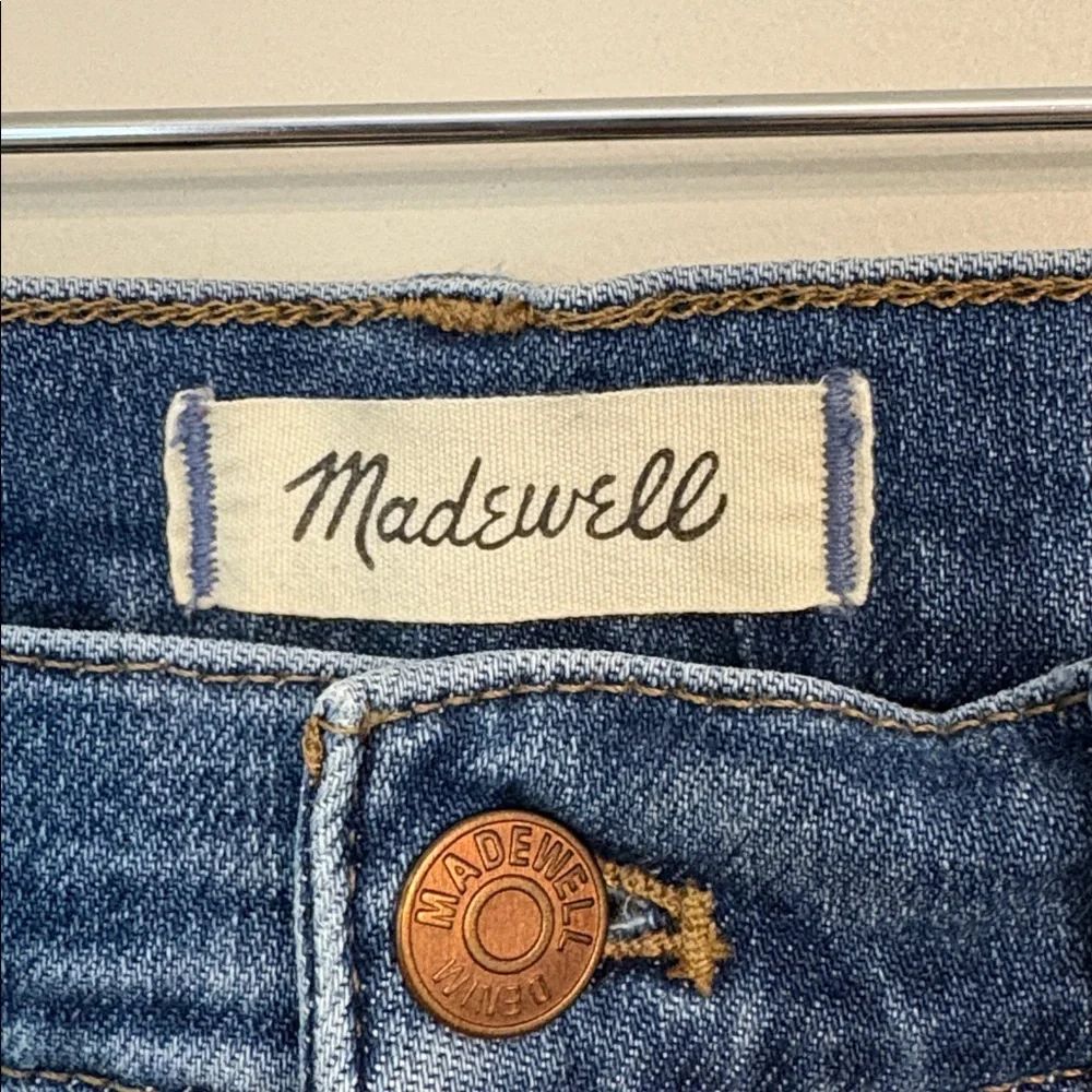 Madewell 9” Mid-Rise Button-Fly Crop Jeans Size 30 - Picture 2 of 4